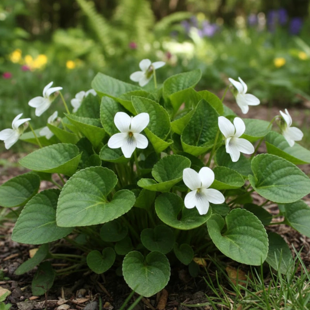 Violette des bois blanche