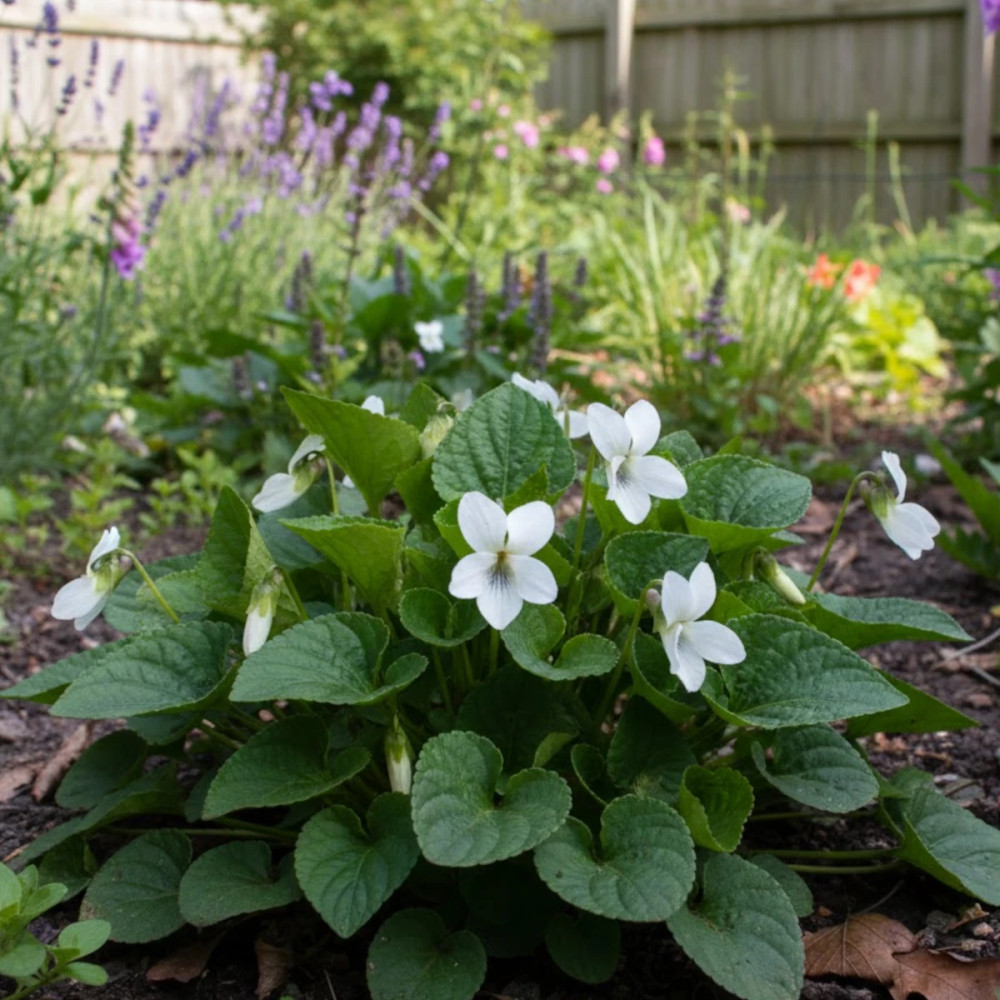 Violette des bois blanche