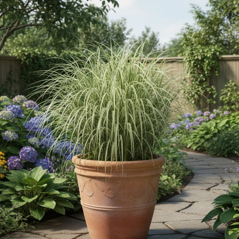 Miscanthus, Roseau de Chine Variegatus