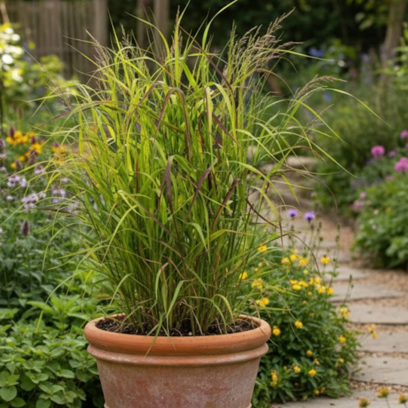 Panic érigé Rotstrahlbusch, Panicum