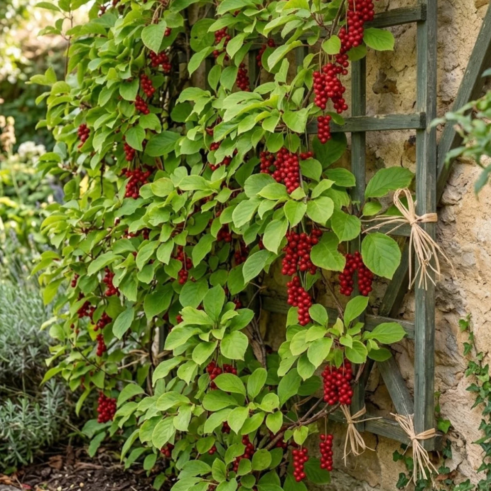 Magnolia grimpant de Chine - Baie aux 5 saveurs, Schisandra Magnolia grimpant de Chine - Baie aux 5 saveurs, Schisandra