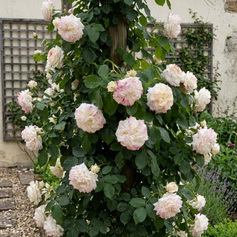 Rosier grimpant Château de la Bussière® 'Evechanti'