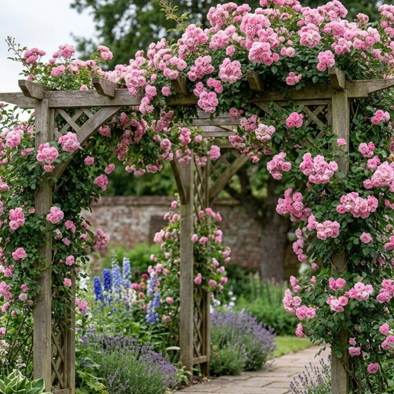 Rosier grimpant Courtyard® Mamma Mia™ 'Poulcy013'