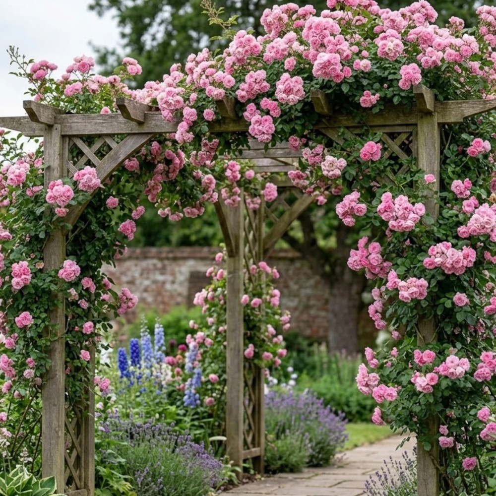 Rosier grimpant Courtyard® Mamma Mia™ 'Poulcy013'