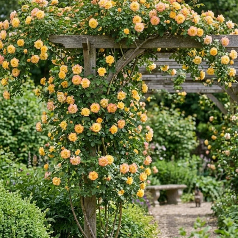 Rosier grimpant Courtyard® Redova™ 'Poulcy030'