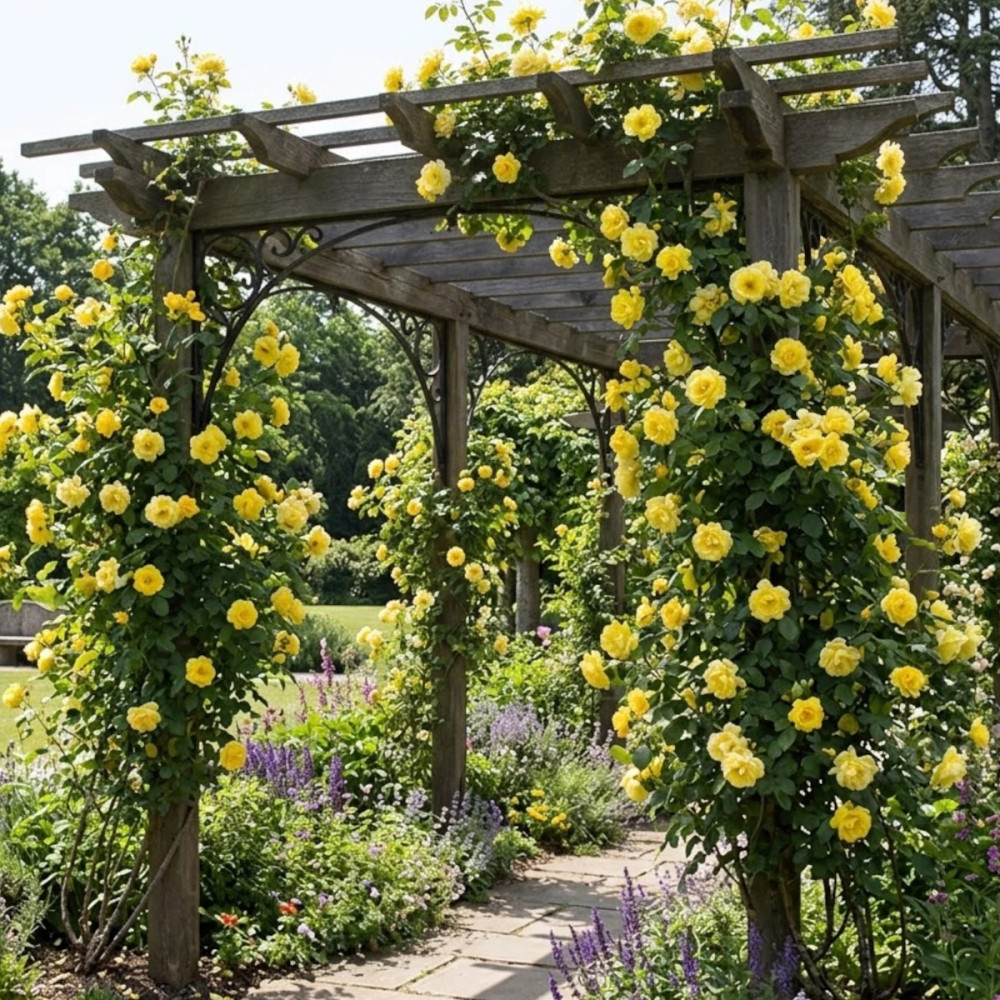 Rosier grimpant Happiness® 'Meilaclost'