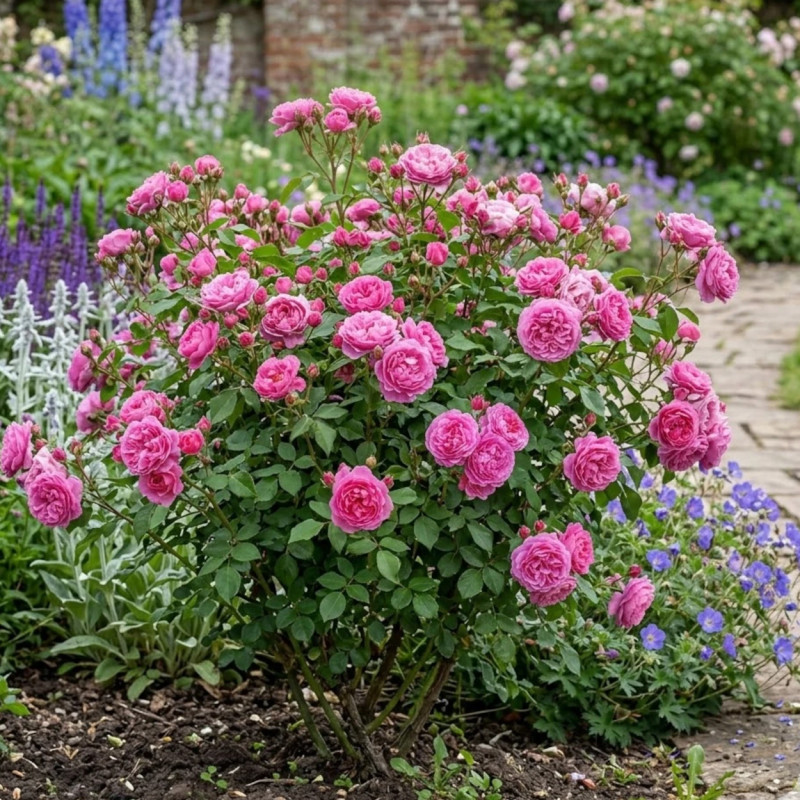 Rosier arbustif Baie des Anges Romantica® 'Radprov'