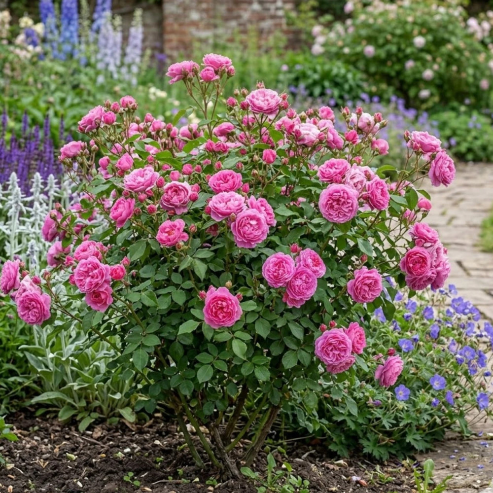 Rosier arbustif Baie des Anges Romantica® 'Radprov'