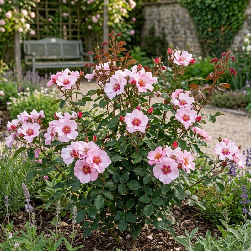 Rosier arbustif Peace and Love® 'Chewsunsign'