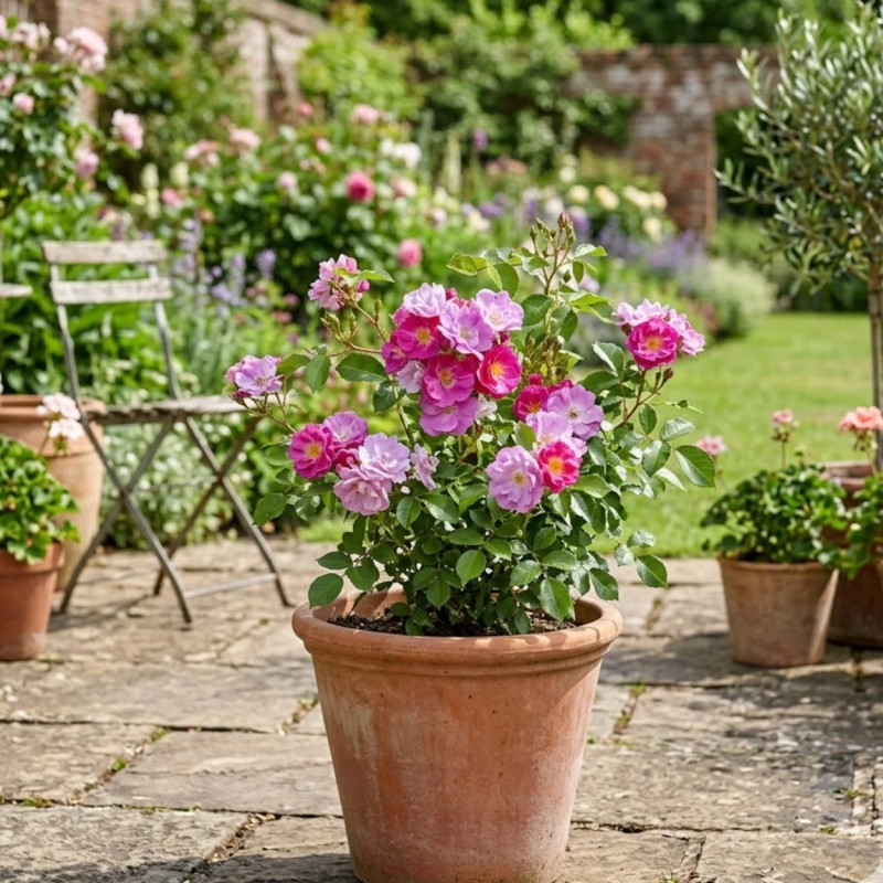 Rosier à fleurs groupées Ariel® 'Evecosoe'
