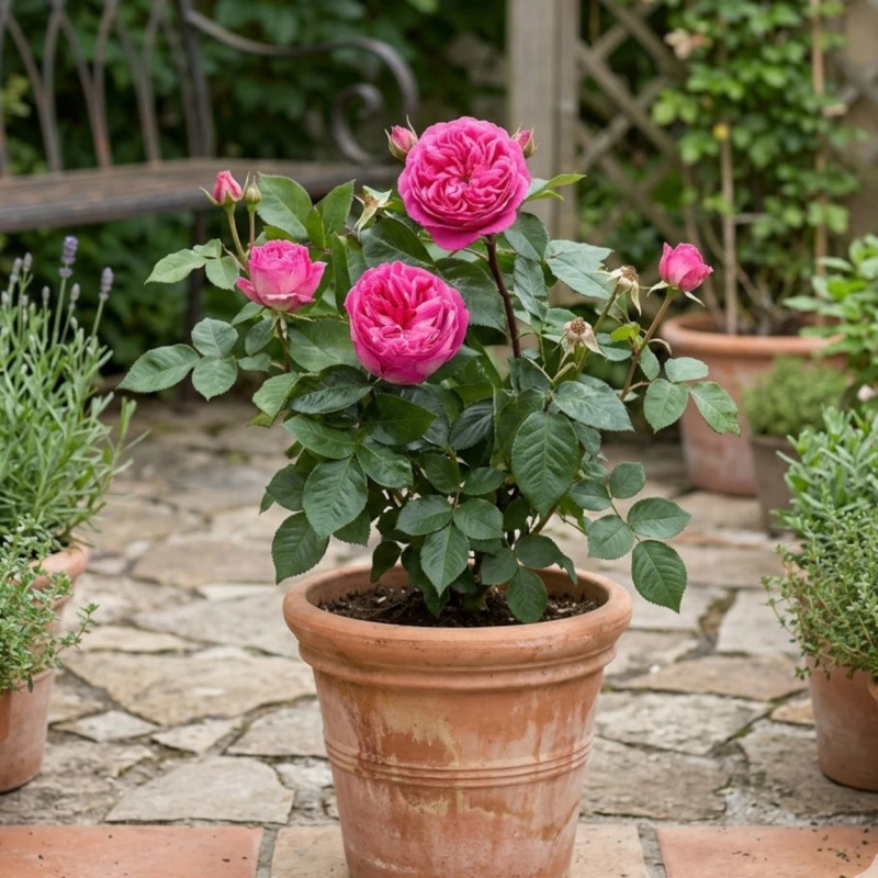 Rosier ancien Bernadette Lafont® 'Sauvachild'