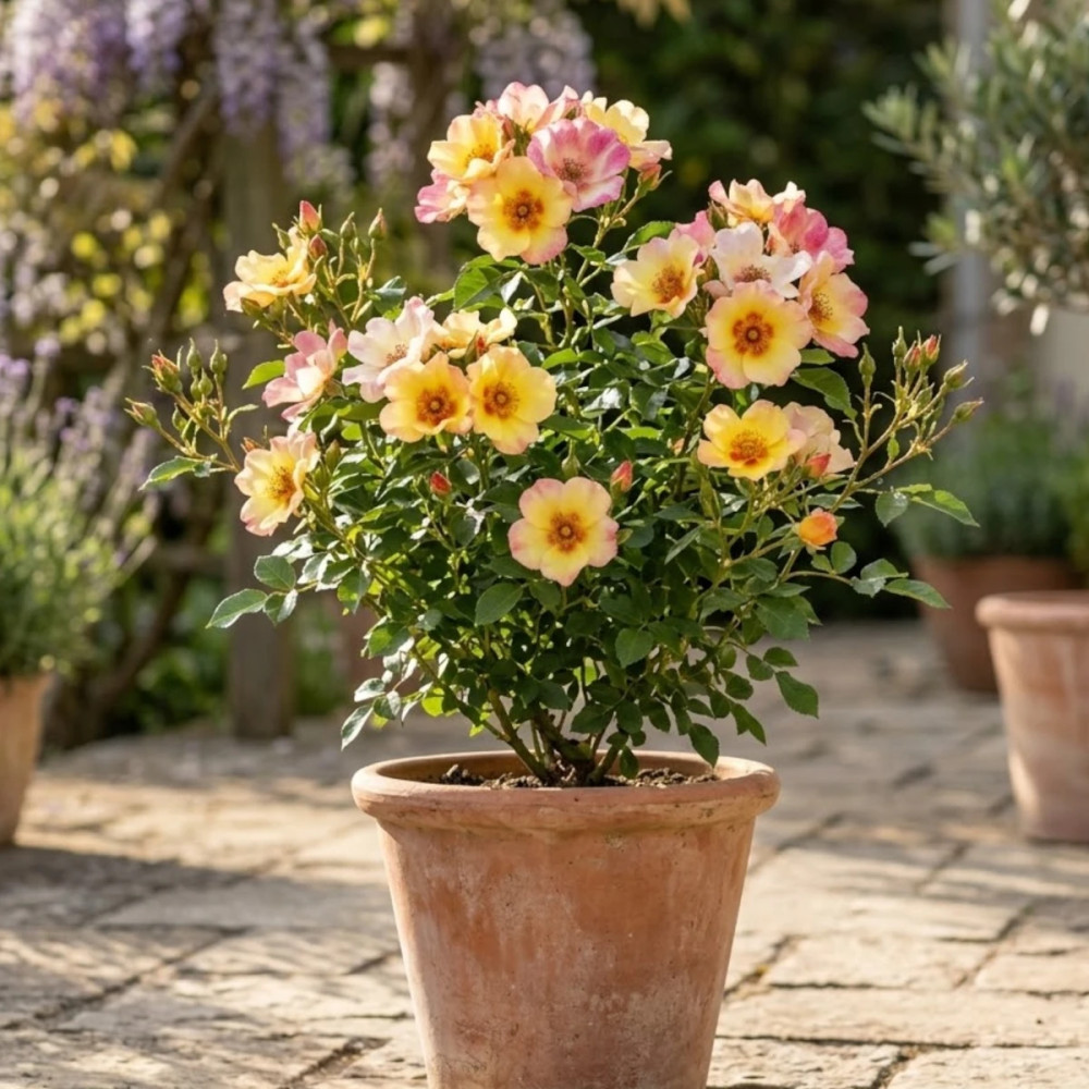 Rosier à fleurs groupées Farfalla Babylon Eyes® - SILENCE, ça pousse !