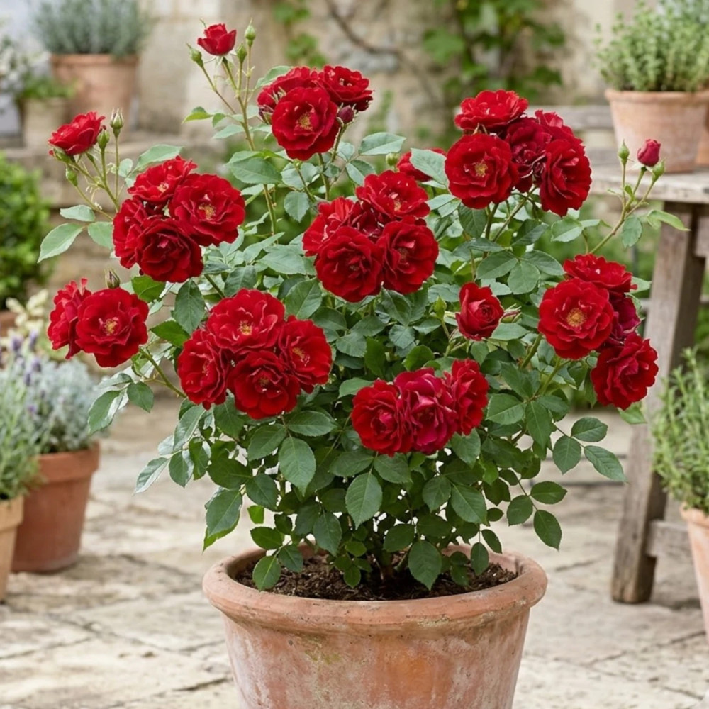 Rosier à fleurs groupées Ruby Ruby® - SILENCE, ça pousse !