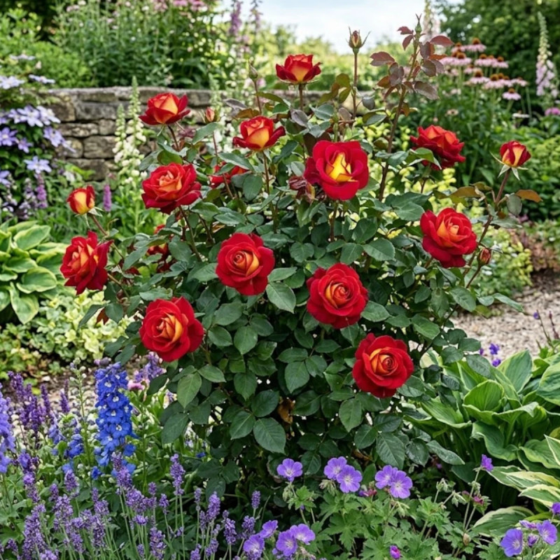 Rosier à grandes fleurs Ketchup & Moustard® 'WEKzazette'