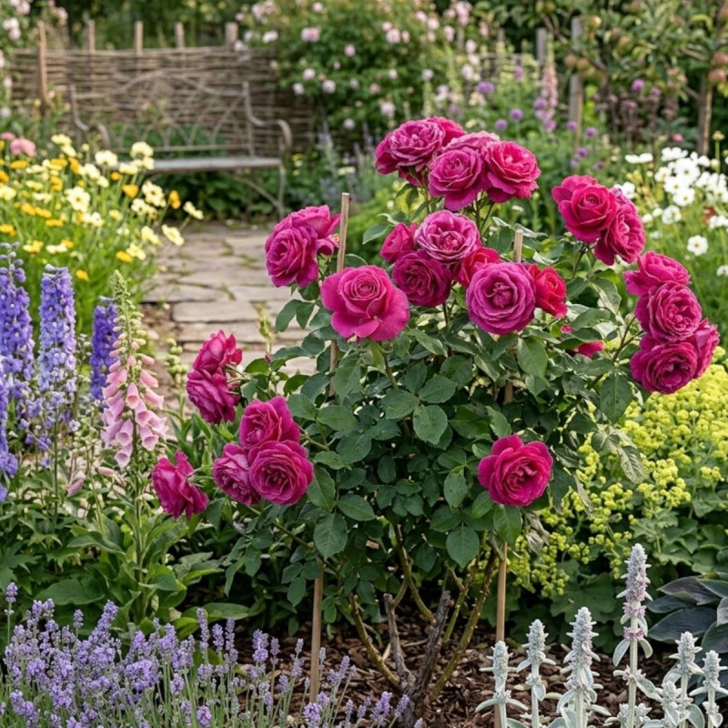 Rosier à grandes fleurs Paris Match® 'Richotale'