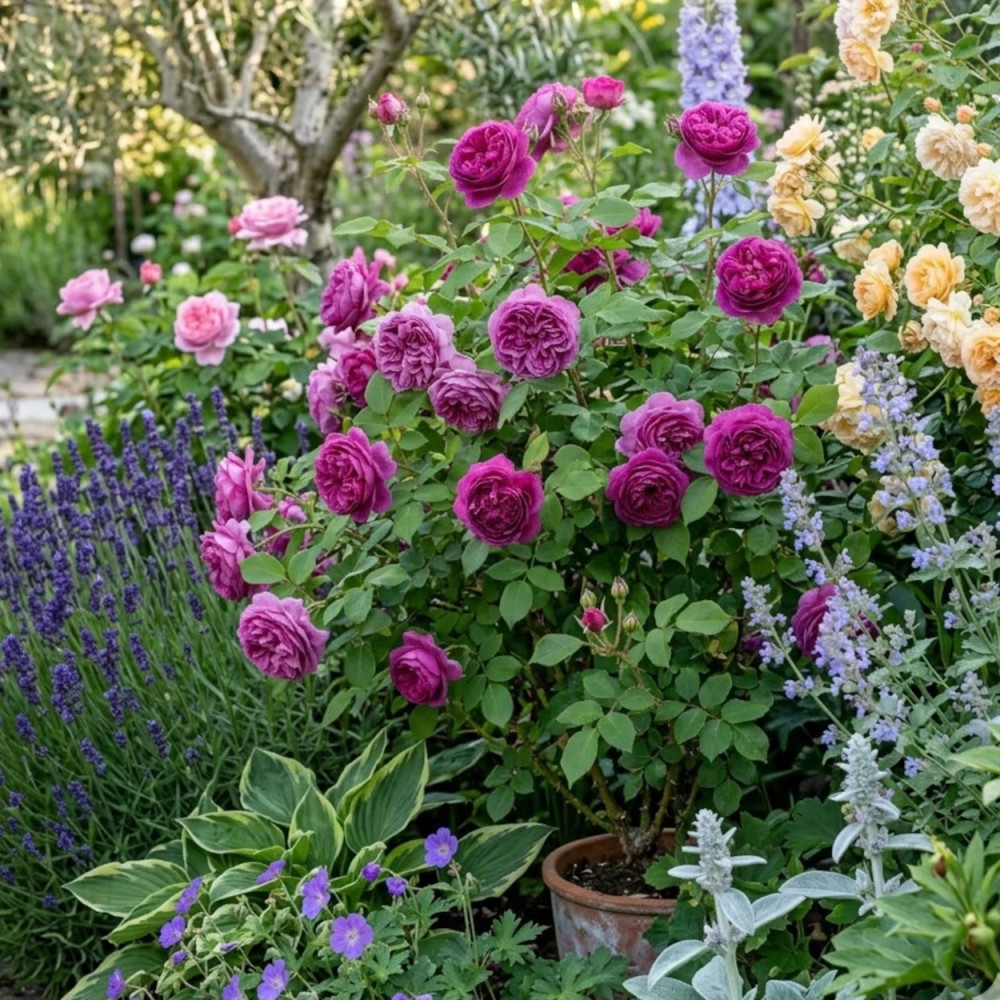 Rosier ancien Reine des Violettes - SILENCE, ça pousse !
