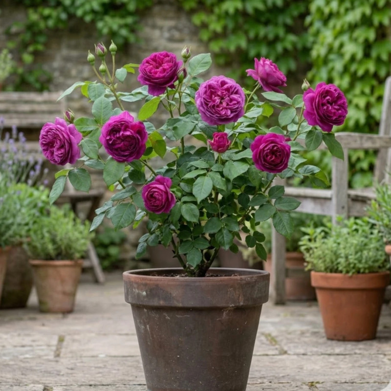 Rosier ancien Reine des Violettes - SILENCE, ça pousse !