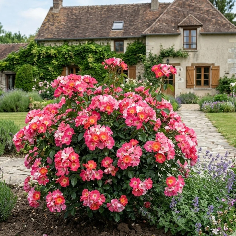 Rosier à fleurs groupées Alex Lutz® 'Evetricol'