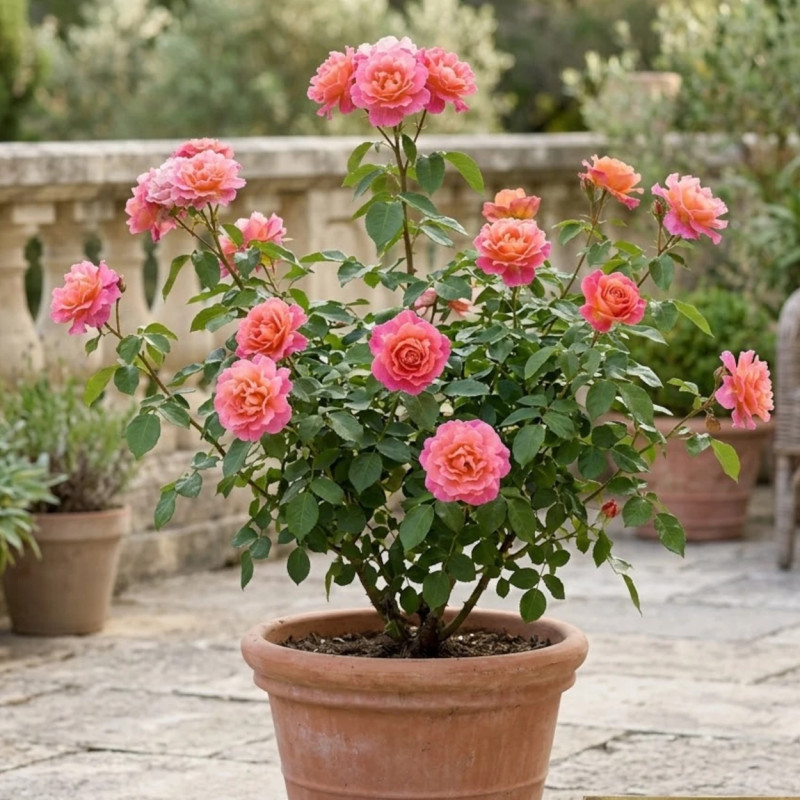 Rosier à fleurs groupées Belle de Clermont® 'Eveand'
