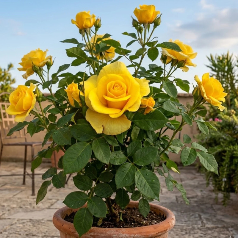 Rosier à grandes fleurs Bernard Hinault® 'Crobourg'