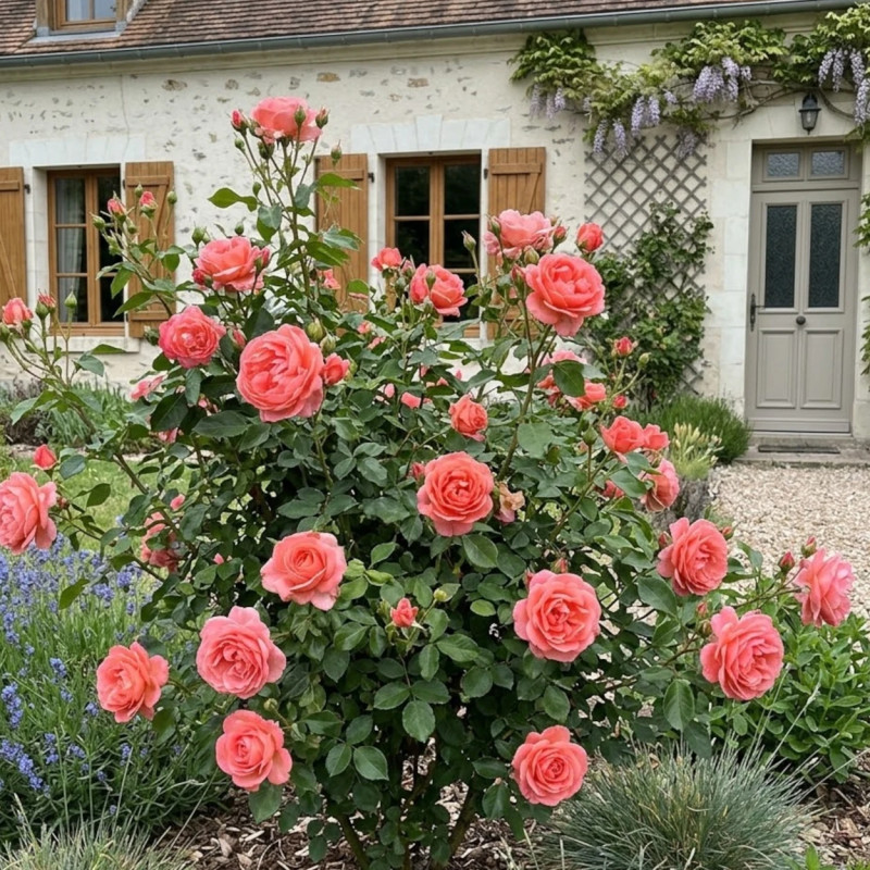 Rosier à grandes fleurs Bijou Corail® 'Delsaumparf'