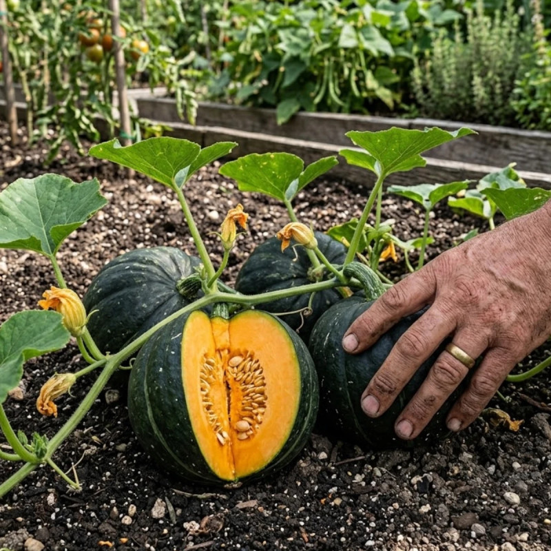 Plant de Melon Noir des Carmes HF1