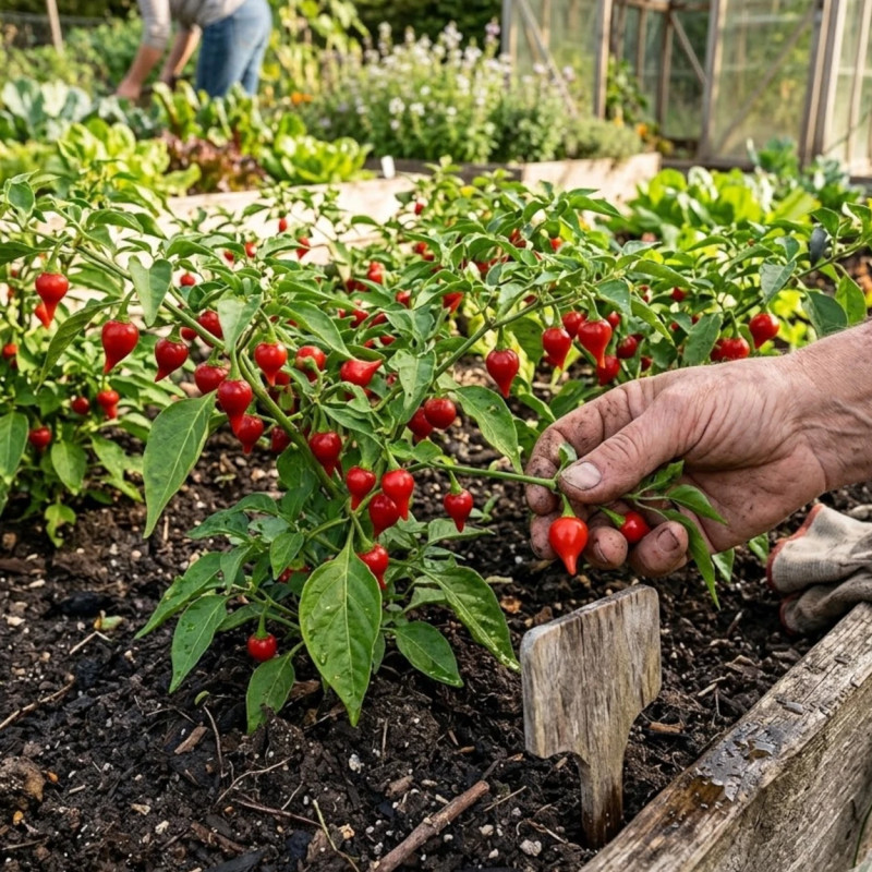 Plant de piment Goutte d'eau Button Red