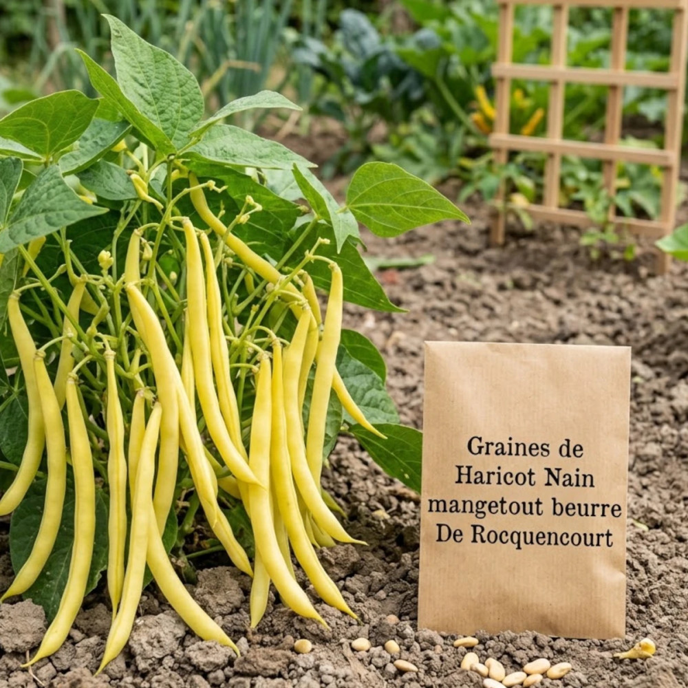 Graines de Haricot Nain mangetout beurre De Rocquencourt Graines de Haricot Nain mangetout beurre De Rocquencourt