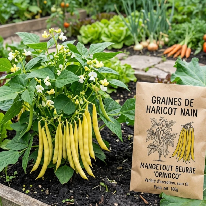 Graines de Haricot Nain mangetout beurre Orinoco