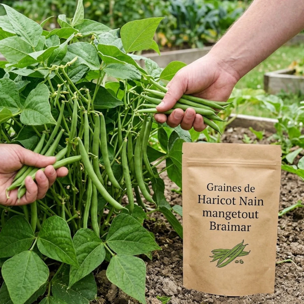 Graines de Haricot Nain mangetout Braimar Graines de Haricot Nain mangetout Braimar
