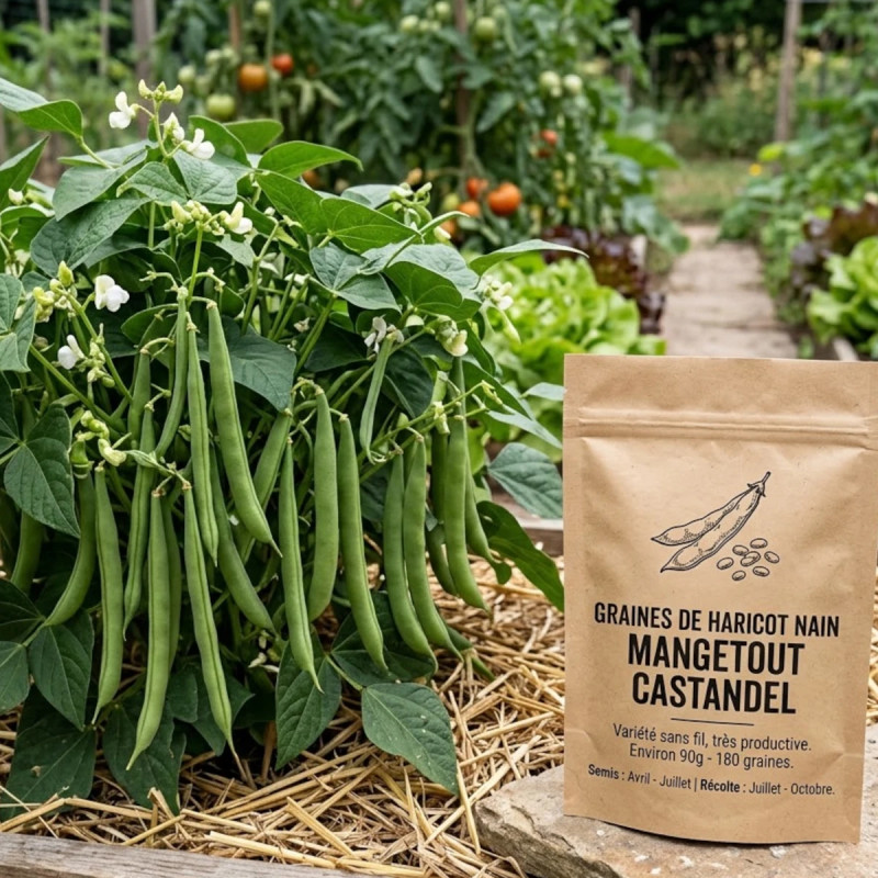 Graines de Haricot Nain mangetout Castandel