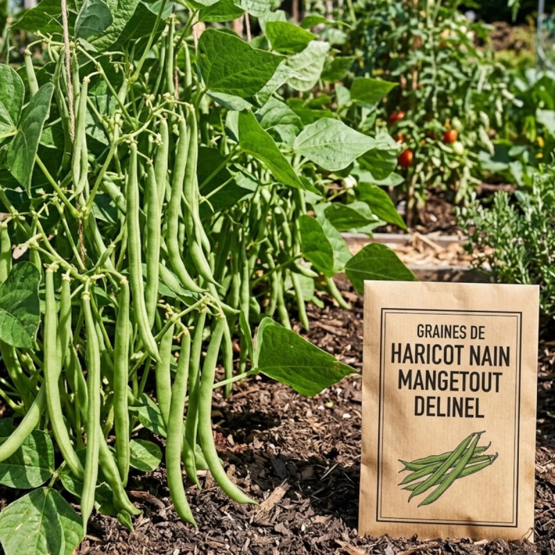 Graines de Haricot Nain mangetout Delinel