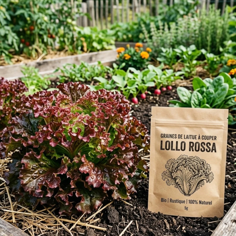Graines de Laitue à couper Lollo Rossa