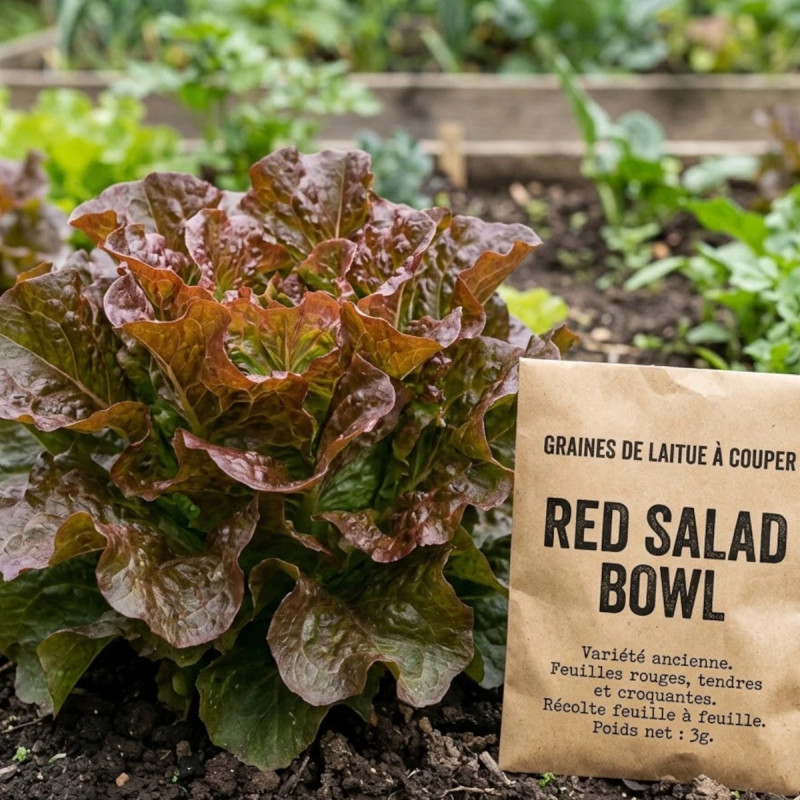 Graines de Laitue à couper Red Salad Bowl