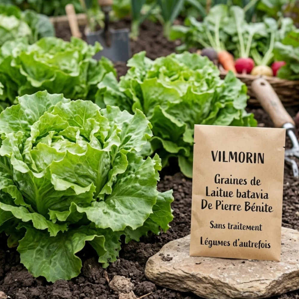 Graines de Laitue batavia De Pierre Bénite - Sans traitement - Vilmorin