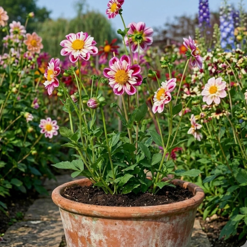 Plant de Dahlia Collerette Bumble Rumble