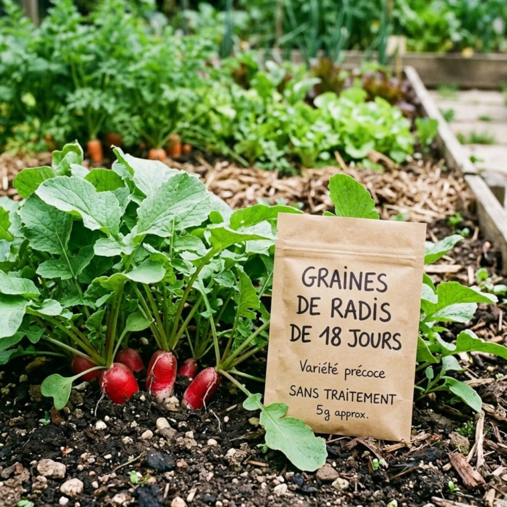 Graines de Radis De 18 jours - Sans traitement Graines de Radis De 18 jours - Sans traitement