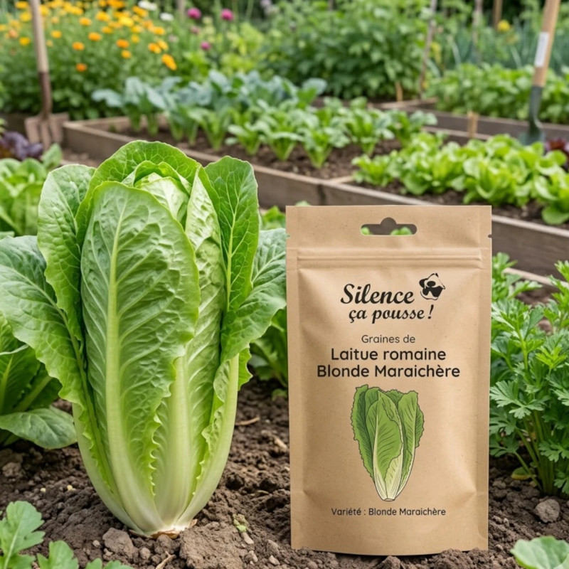Graines de Laitue romaine Blonde Maraichère - Silence ça Pousse !