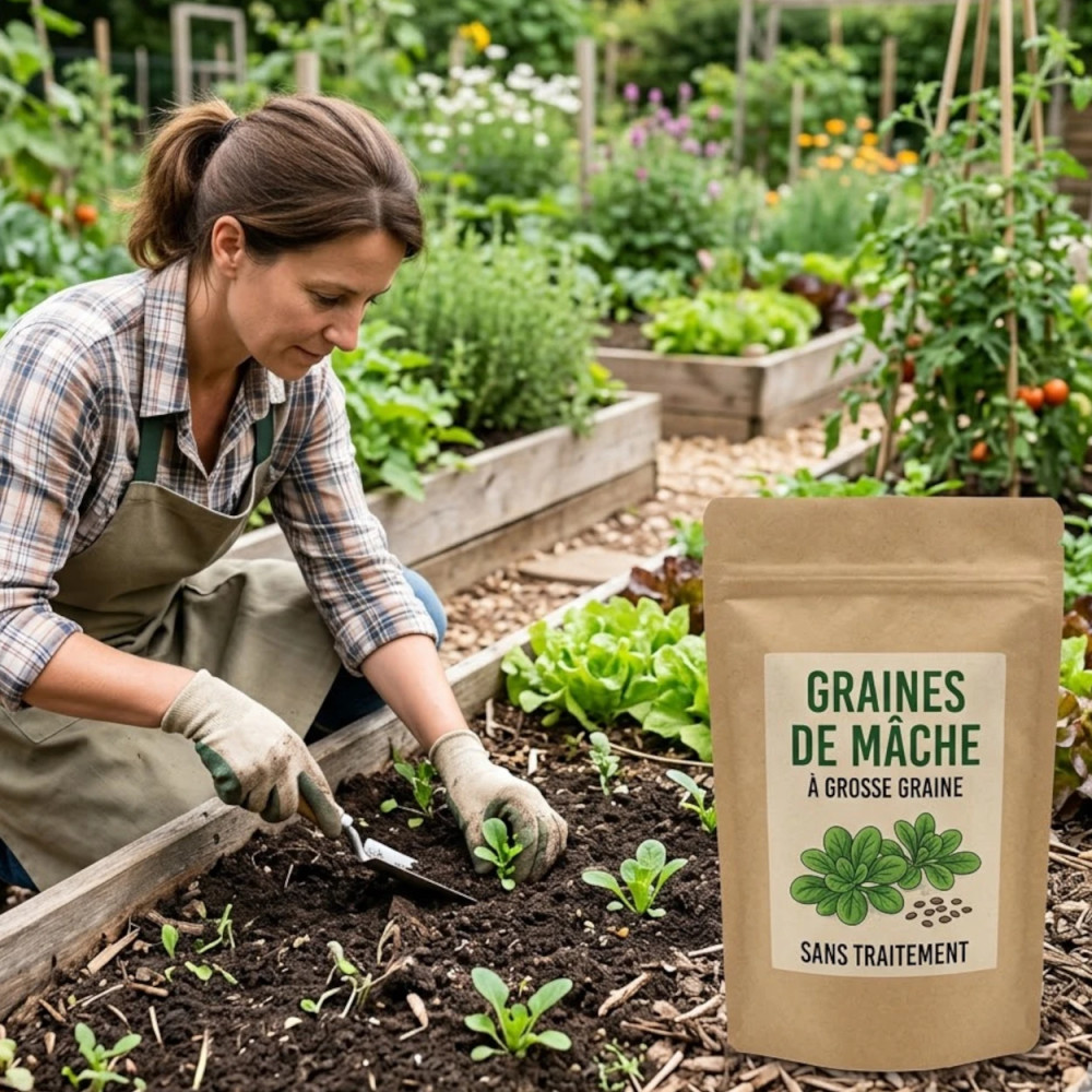 Graines de Mâche À Grosse Graine - Sans traitement