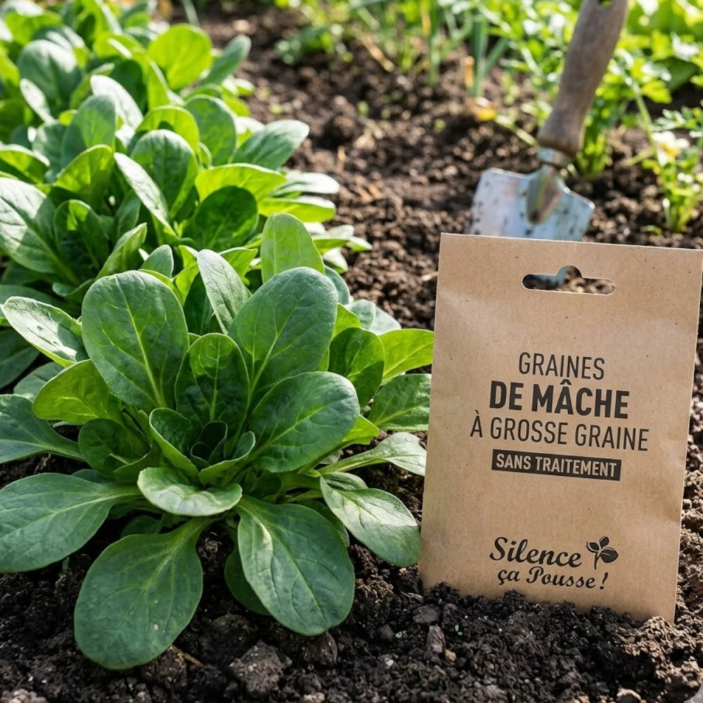 Graines de Mâche À Grosse Graine - Sans traitement - Silence ça Pousse !