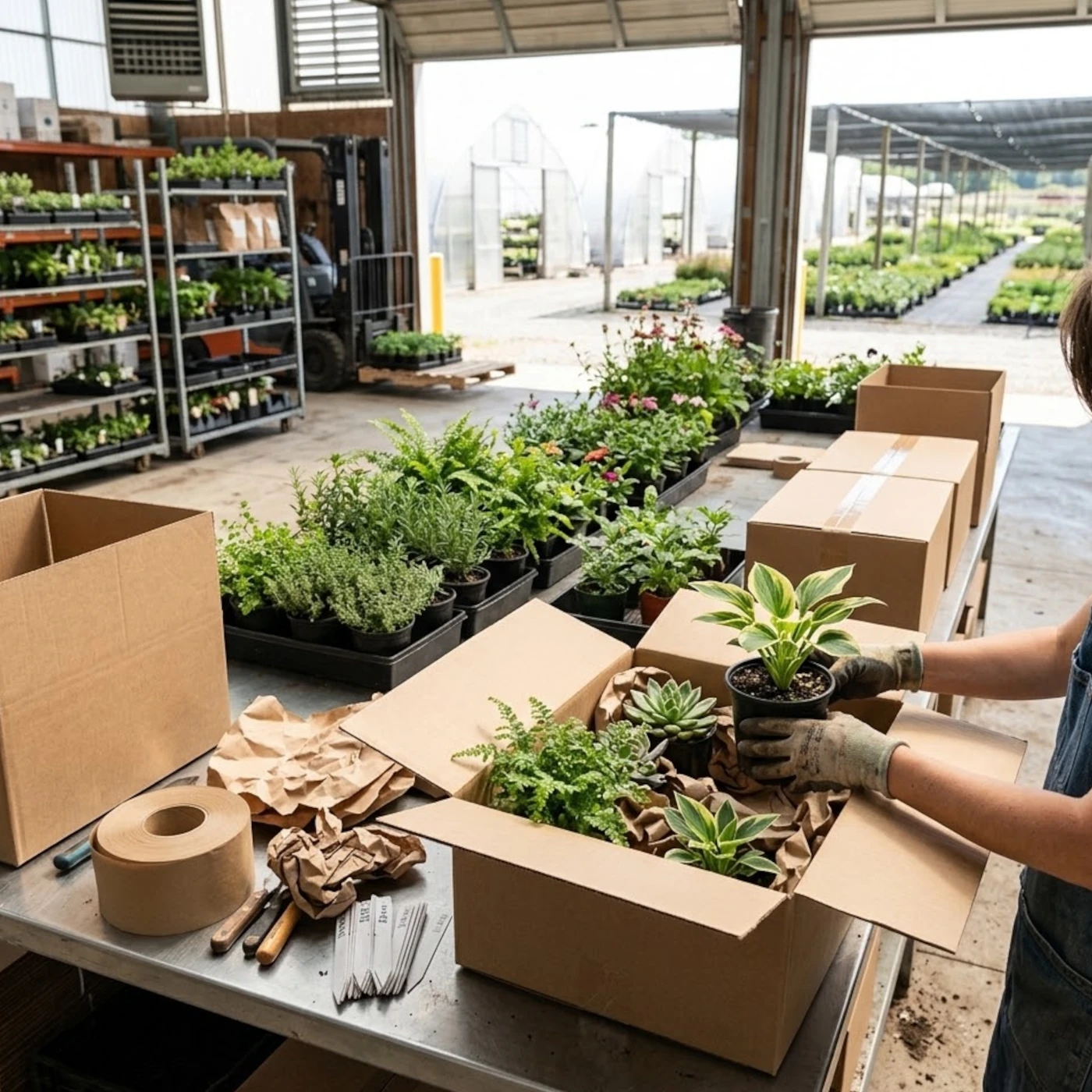 Préparation soignée et emballage écologique des végétaux