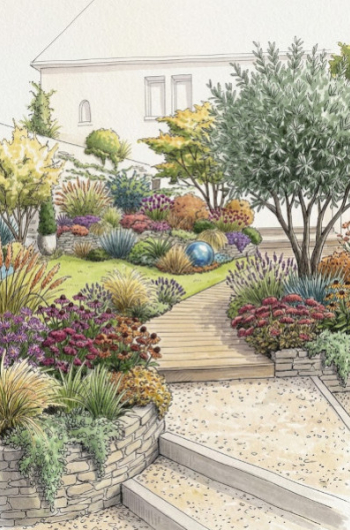 3 plans de massifs prêts à planter selon l'exposition